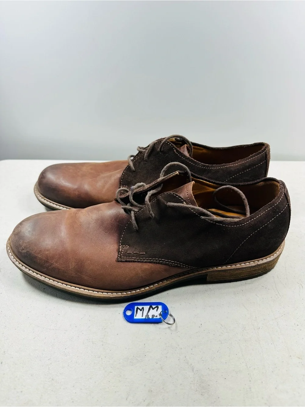 Men's Brown Two-Tone Leather Derby Shoe